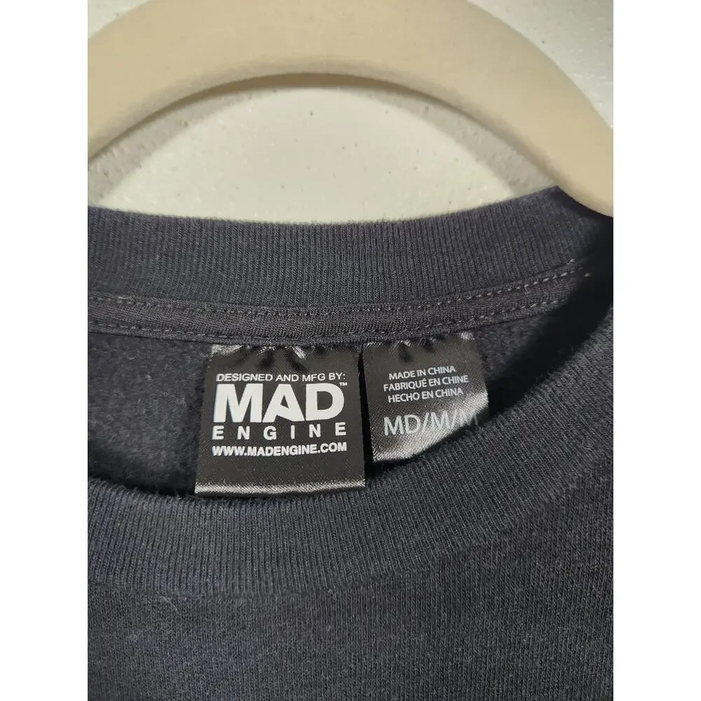 Minecraft Mad Engine Creeper Black Crewneck Sweatshirt Youth Medium